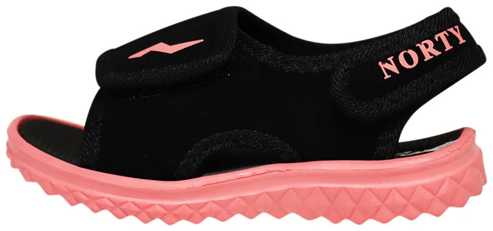 Norty TODDLER GIRL'S 5-10 SPORT SANDAL BLACK PINK