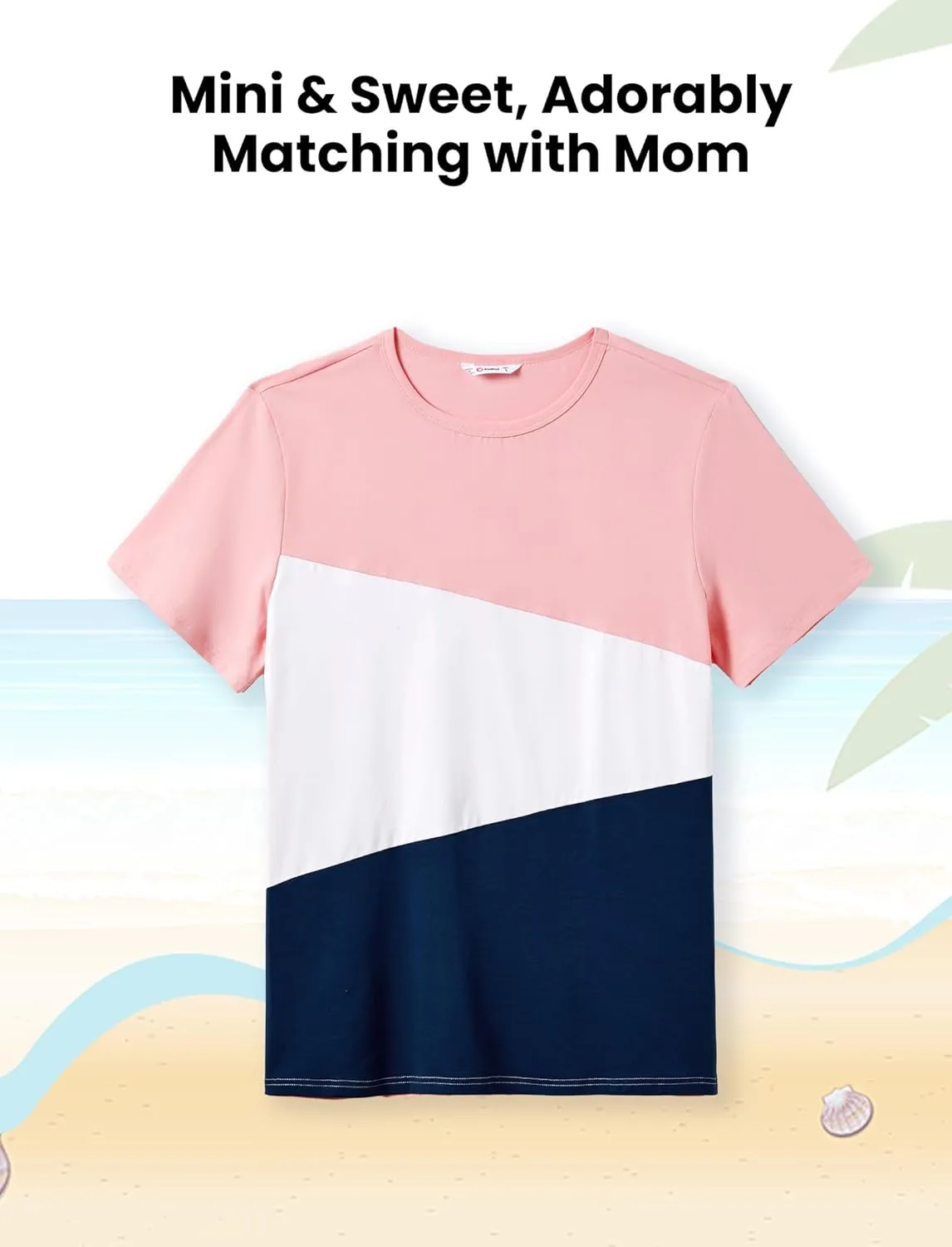 PATPAT Family Matching Outfits Summer Beach Tropical Holiday Ruffle Sleeve Mommy and Me Dresses and T-Shirts Sets