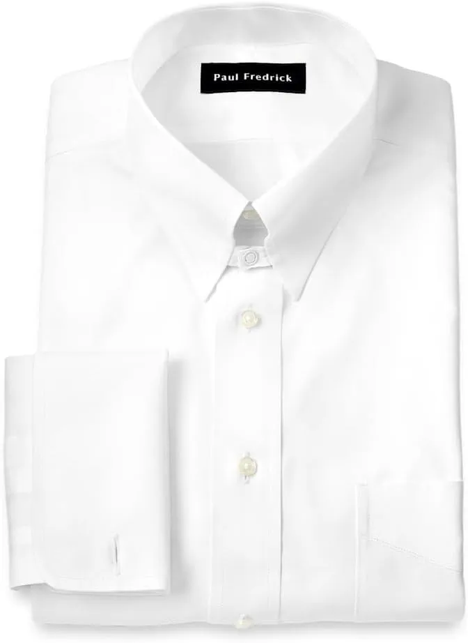 Paul Fredrick Men's Tailored Fit Cotton Non-Iron Pinpoint Cotton Dress Shirt