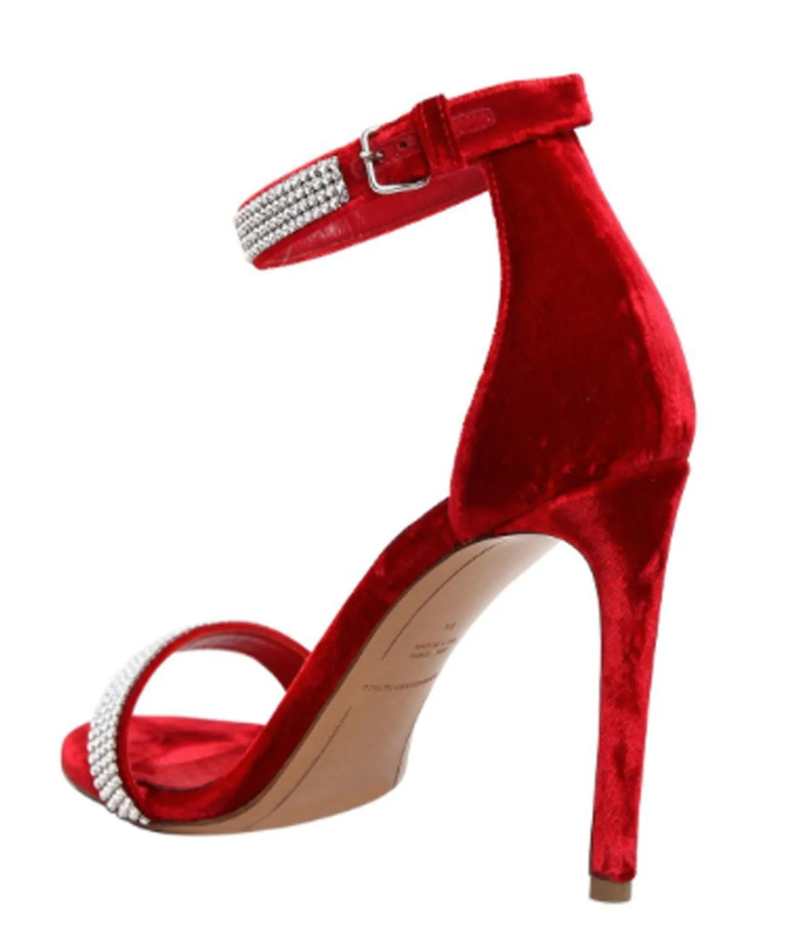RED VELVET SANDALS