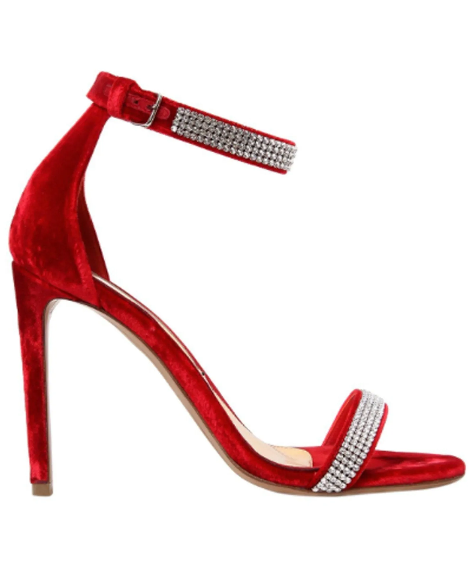 RED VELVET SANDALS