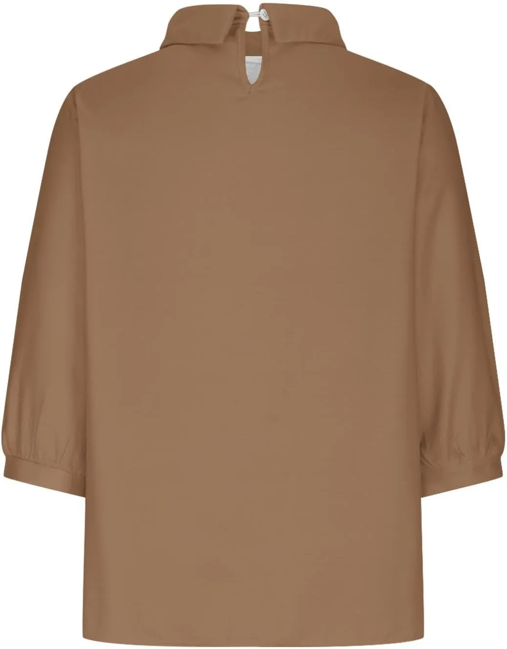 Shirts for Women Peter Pan Collar Neck 3/4 Sleeve Blouses Casual Loose Fit T Shirt Solid Color Plain Petite Tops