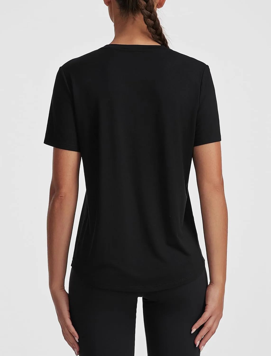 Short Sleeve Tops for Women Crew Neck T-Shirts Modal Tees Casual Loose Fit Trendy Lightweight Summer Outfits