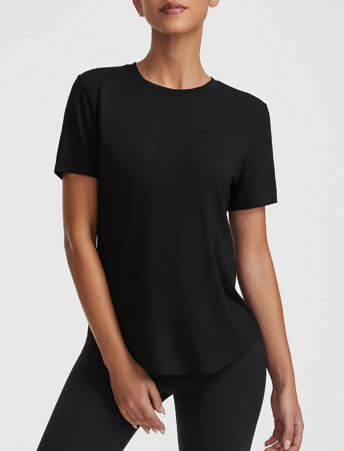 Short Sleeve Tops for Women Crew Neck T-Shirts Modal Tees Casual Loose Fit Trendy Lightweight Summer Outfits