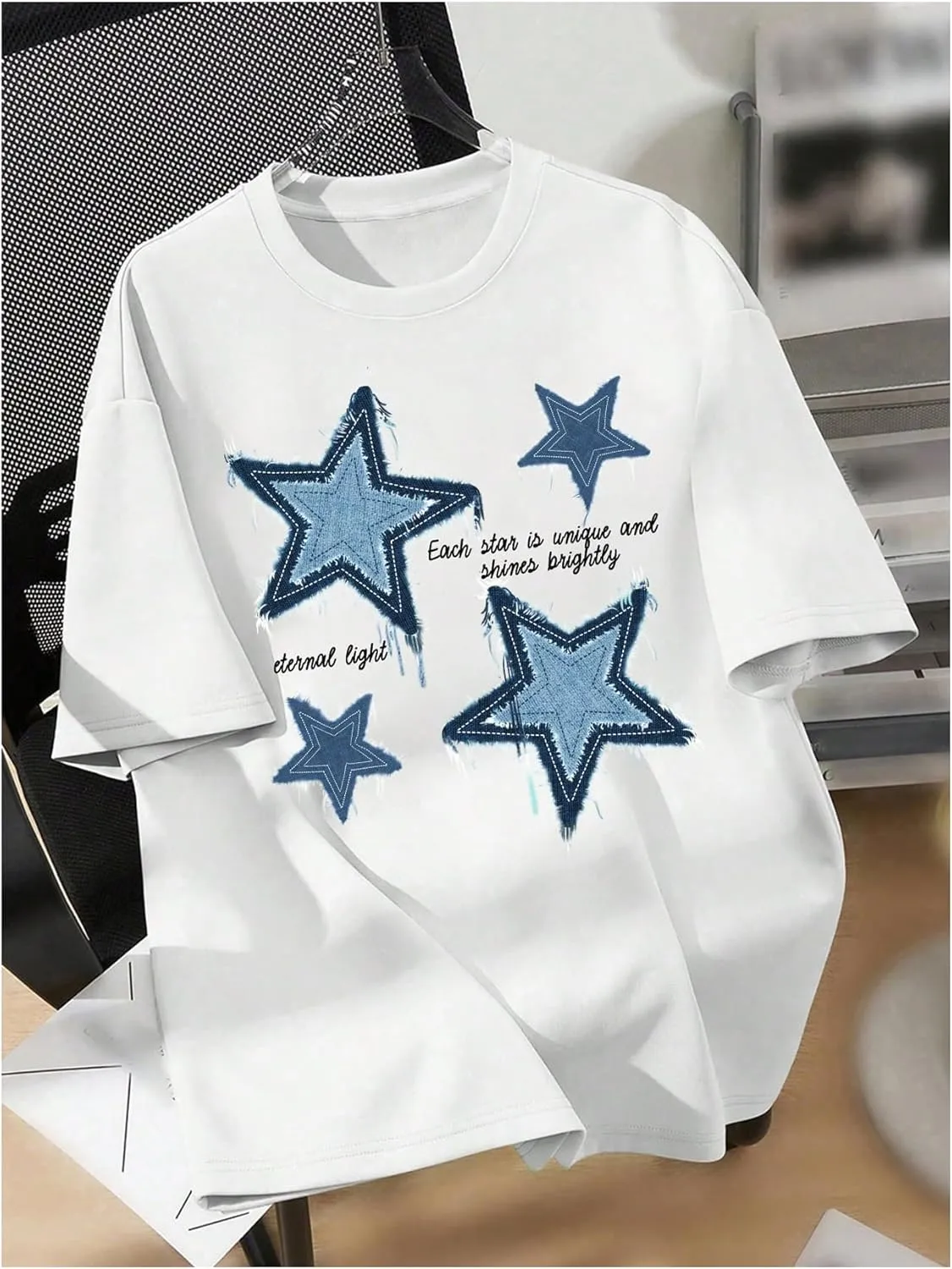SOLY HUX Oversized T Shirts for Men Short Sleeve Y2K Baggy Tees Graphic Print Summer Shirt Tops
