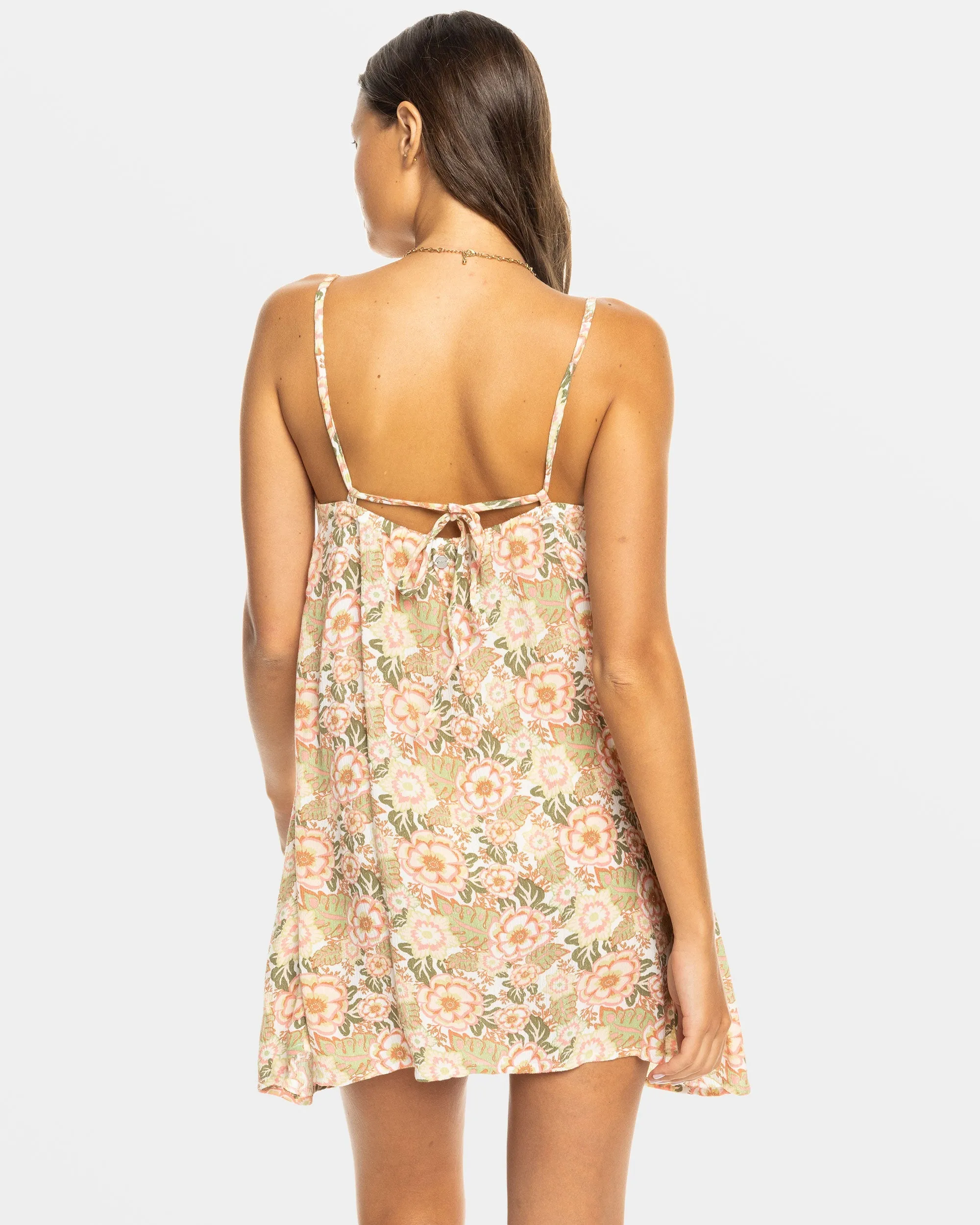 Spring Adventure Short Dress - Oil Green Wild Flower Swim