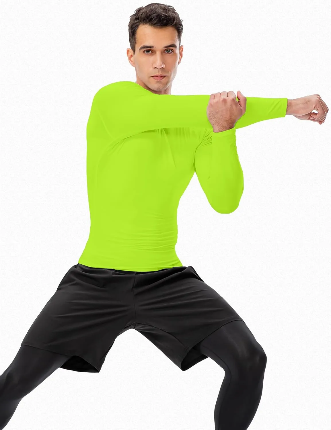 SPVISE Men's Compression Shirt Long Sleeve Athletic Workout T-Shirts Top Active Sport Baselayer Undershirt Gear Shirt Dry Fit