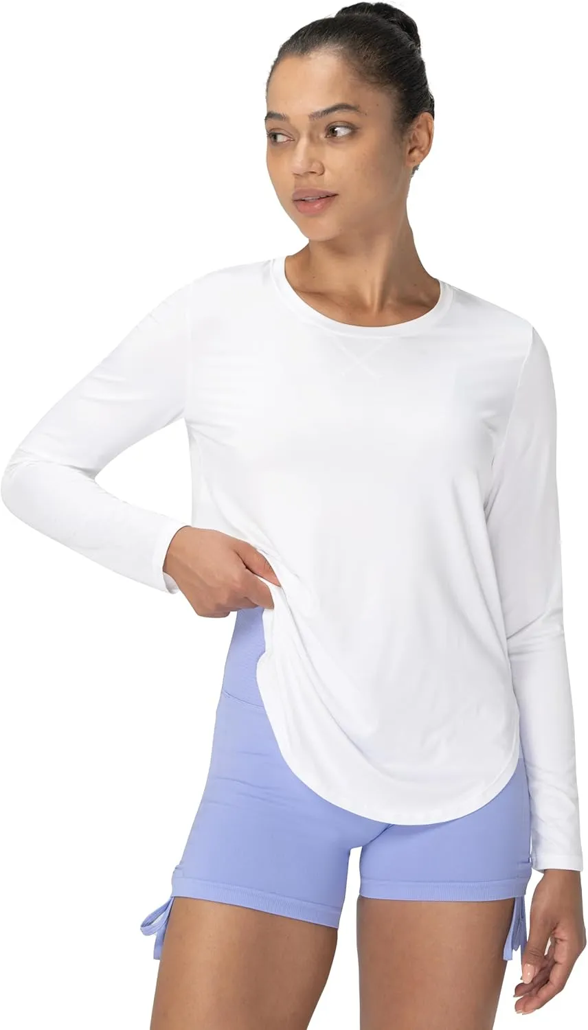 Sunzel Women's Sun Shirts UPF 50  Long Sleeve Tops with Quick Dry and UV Protection for Hiking, Gym and Rash Guard Wear