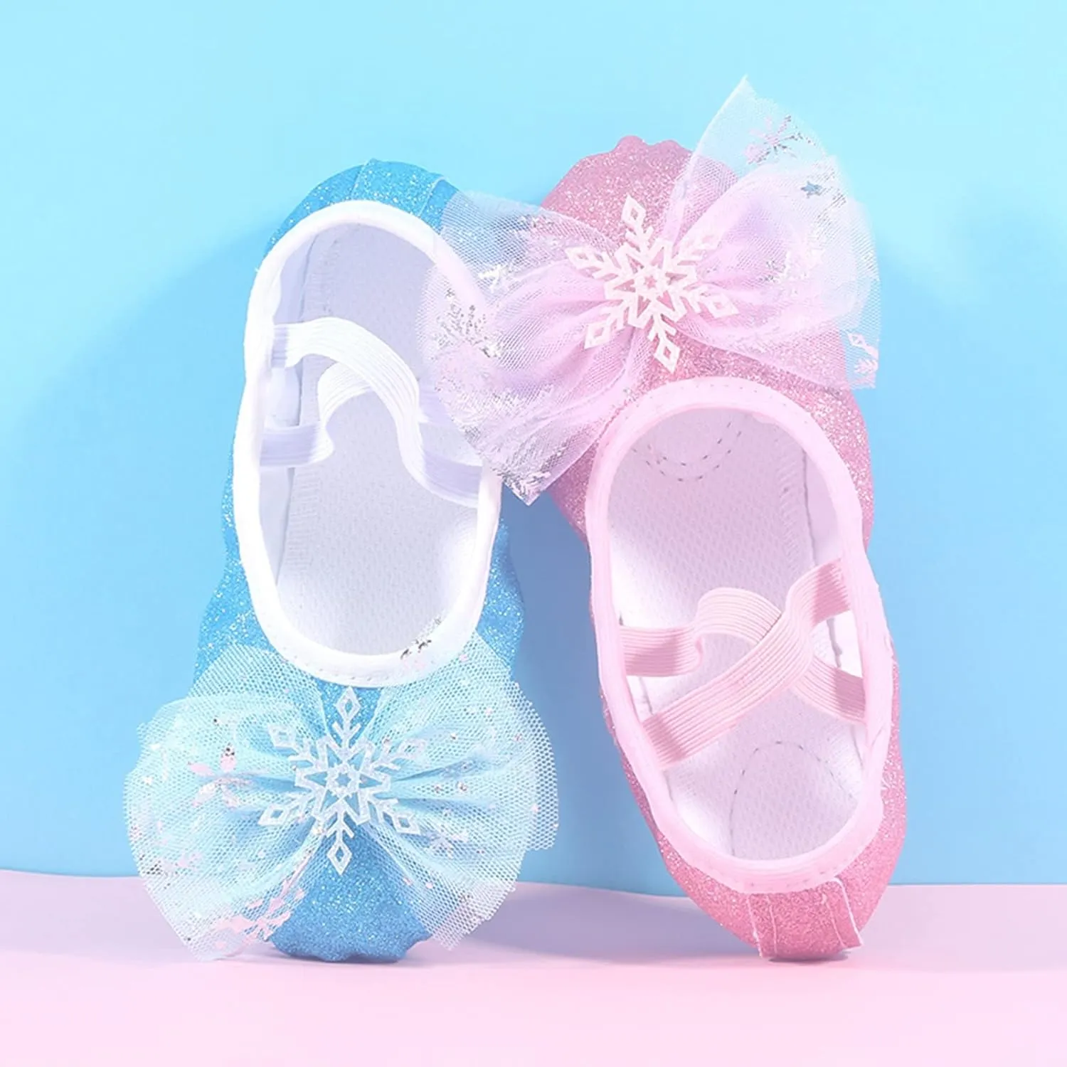 Toddler Ballet Shoes for Girls, Soft Leather Ballet Slippers, Yoga Dance Shoes for Girls (Toddler/Little/Big Kids)