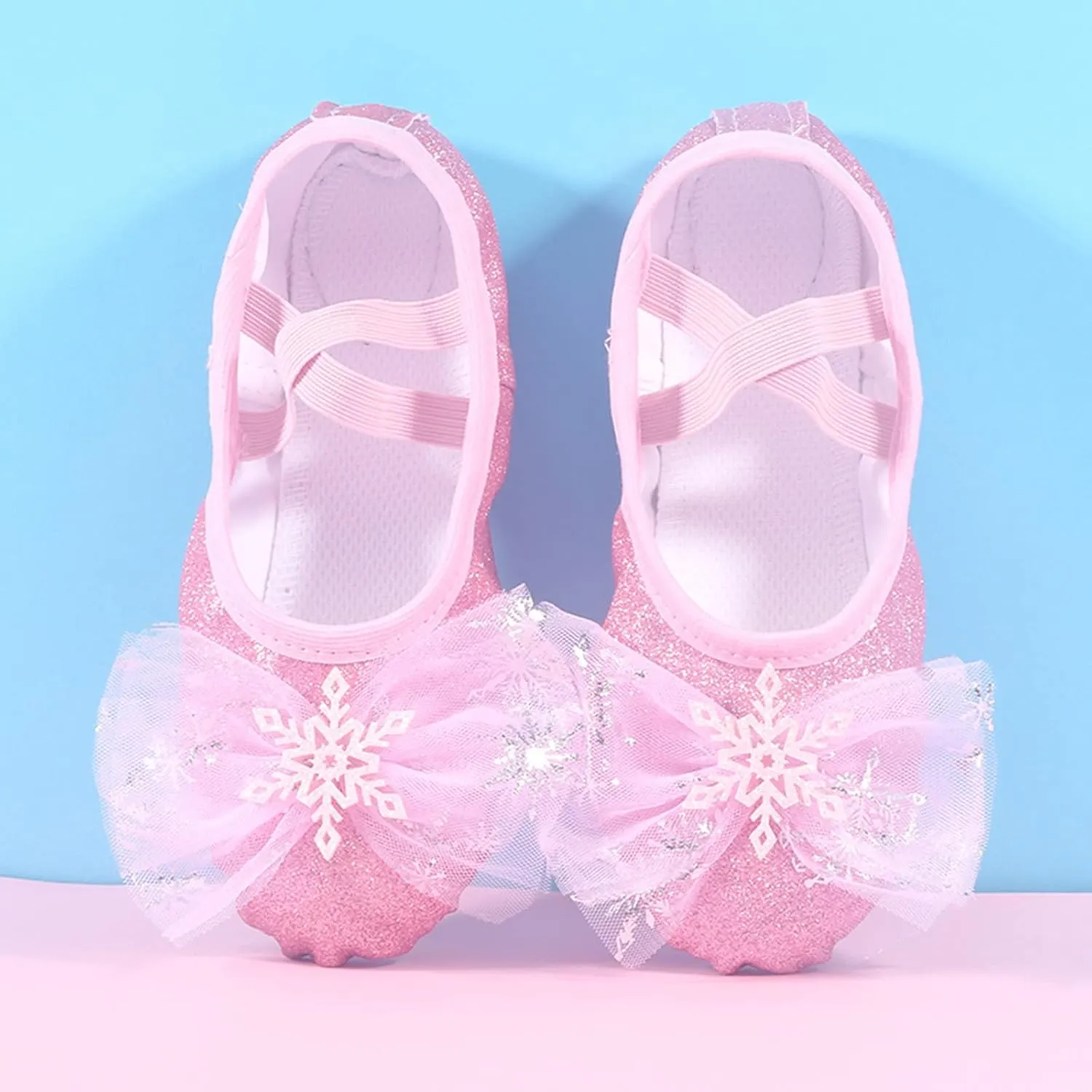 Toddler Ballet Shoes for Girls, Soft Leather Ballet Slippers, Yoga Dance Shoes for Girls (Toddler/Little/Big Kids)