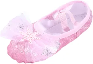 Toddler Ballet Shoes for Girls, Soft Leather Ballet Slippers, Yoga Dance Shoes for Girls (Toddler/Little/Big Kids)