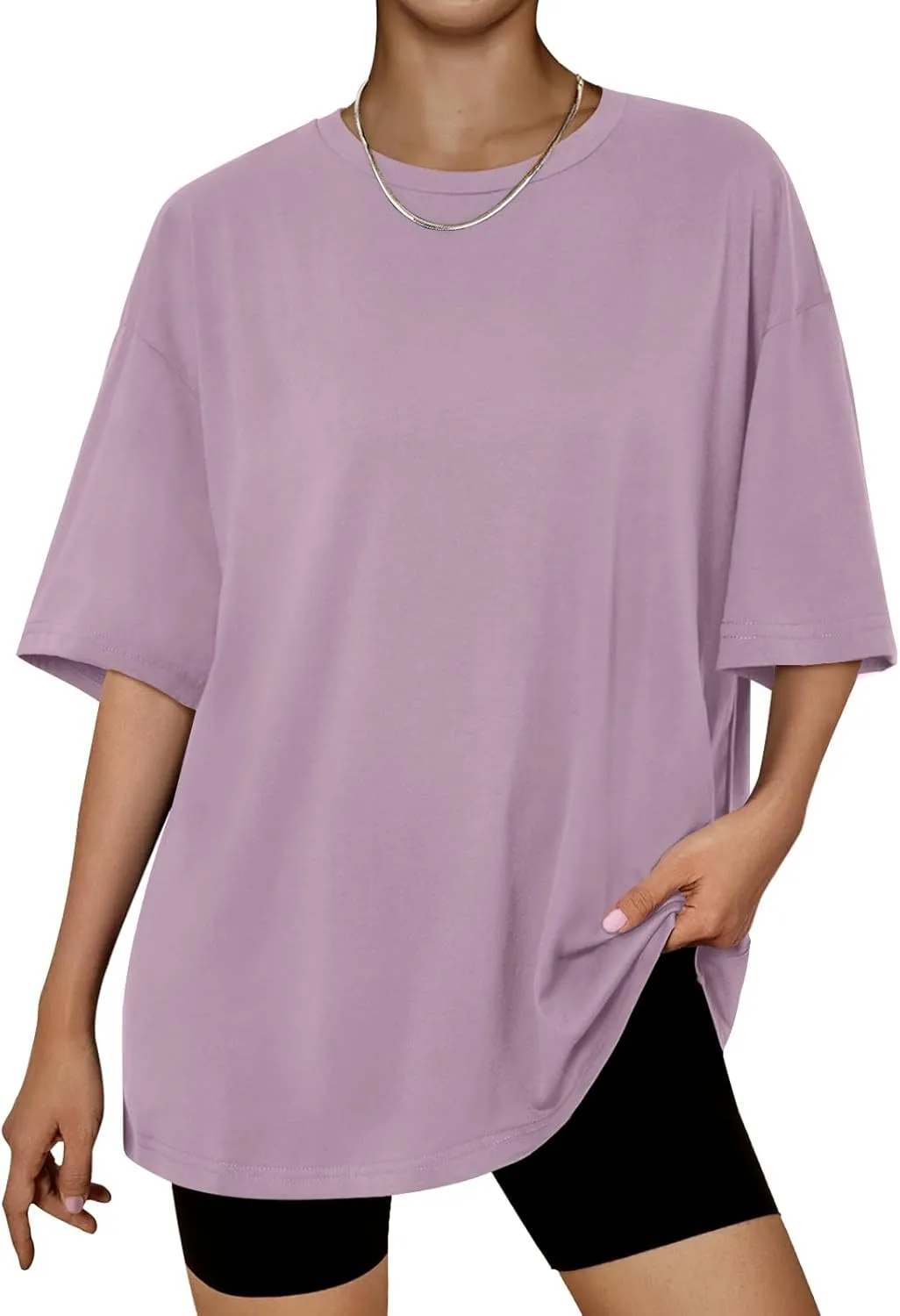 Trendy Queen Womens Oversized Summer T Shirts Fashion Workout Plus Size Tops Short Sleeve Beach Vacation Gym Clothes 2025
