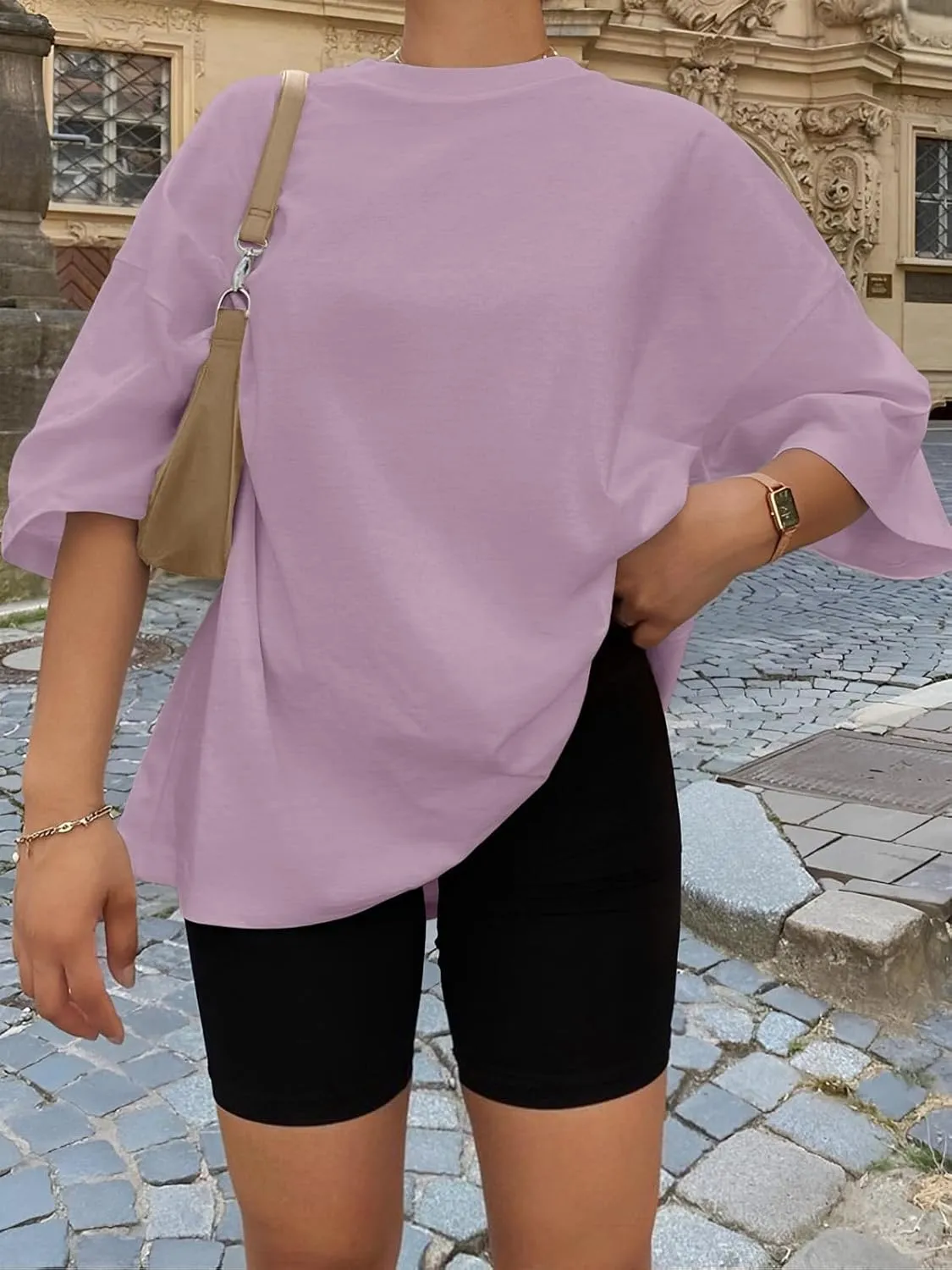 Trendy Queen Womens Oversized Summer T Shirts Fashion Workout Plus Size Tops Short Sleeve Beach Vacation Gym Clothes 2025