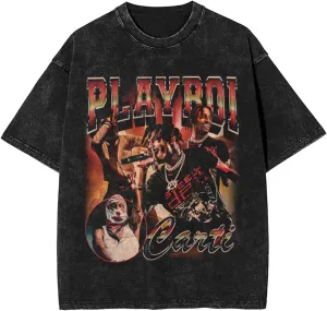 Vintage T Shirts Men Oversized Short Sleeve Casual Shirt Crew Neck Washed Tee Cool Retro Top Graphic T-Shirt