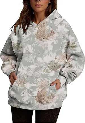 Womens 2024 Fall Sweatshirt Long Sleeve Fashion Graphic Design Pullover Hoodies Casual Oversized Sweaters Clothes