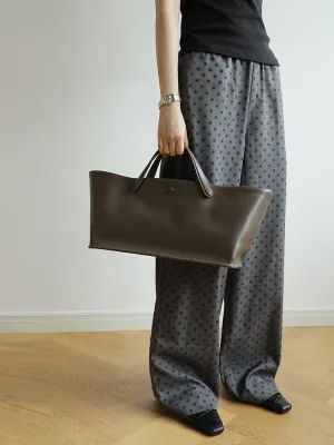Women's Canvas Leather Totes Handbag Commuting Shoulder Crossbody Armpit Bag Leisure Versatile Casual Chic Stylish Clutch