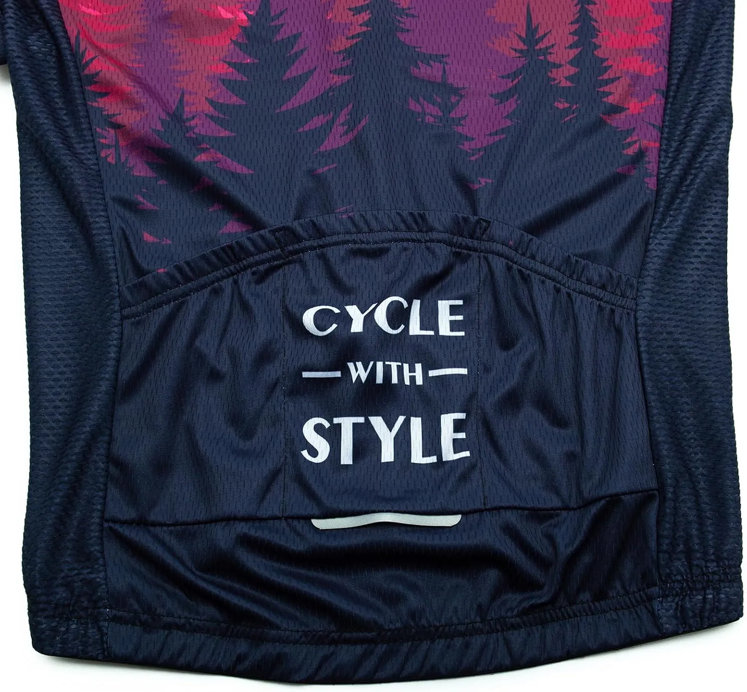 Women's Long Sleeve Cycling Jersey, Quick Dry Bike Top with Reflective Strip, Zipper and Pockets
