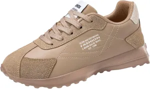 Womens Walking Shoes Slip on Non Slip Memory Foam Comfortable Running Shoes Breathable PU Leather Sports Workout Tennis Shoes Lightweight Fashion Sneakers