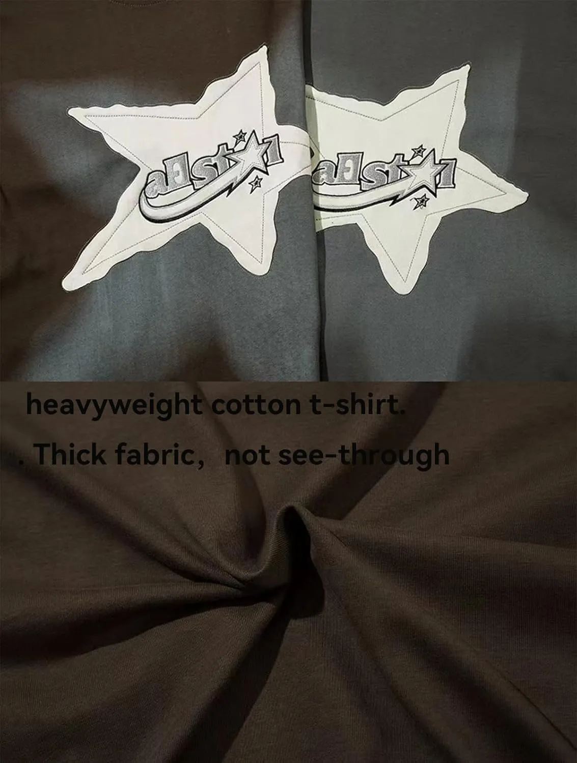 Y2K Shirts Oversized Tshirt for Men Graphic Tee Streetwear Thick Cotton Top