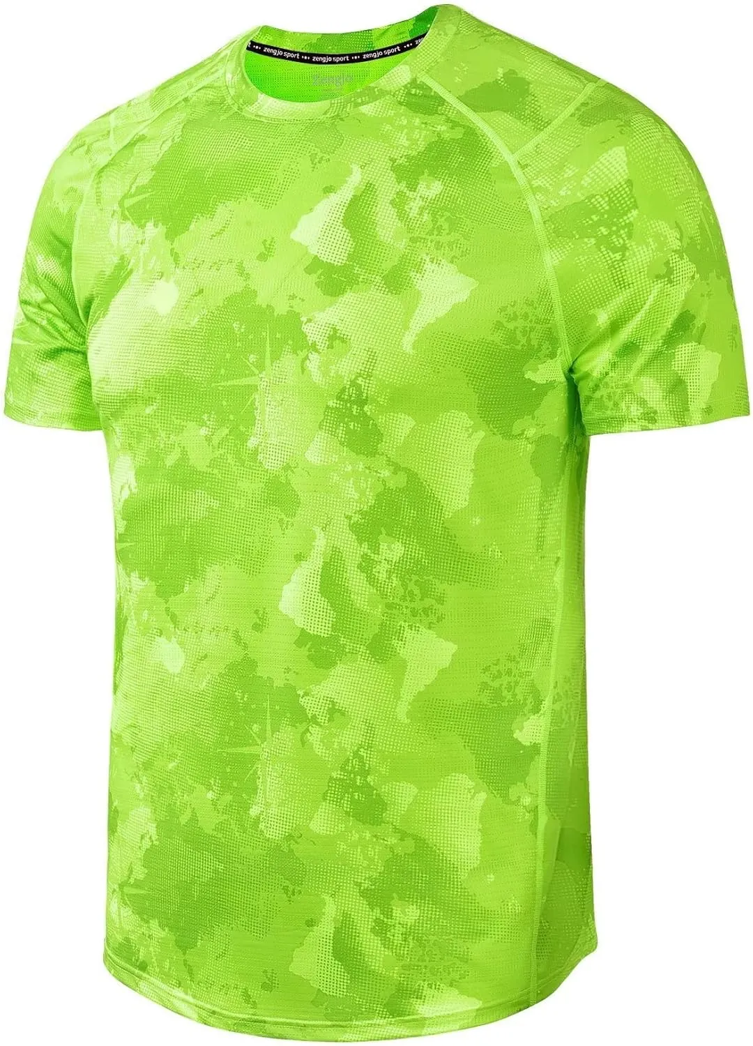 Zengjo Mens Workout Shirt Short Sleeve Quick Dry Lightweight Athletic Running Gym Performance T-Shirts Moisture Wicking