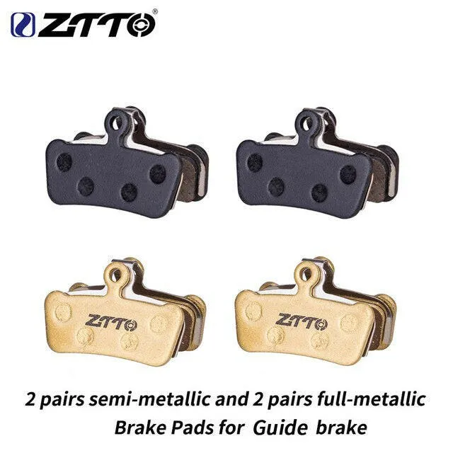ZTTO 4 Pairs MTB Bike 4 Piston Disc Brake Pads Brake Shoes For Guide G2 RSC Hydraulic brake Metallic Brake Pads XO Trail E9 E7