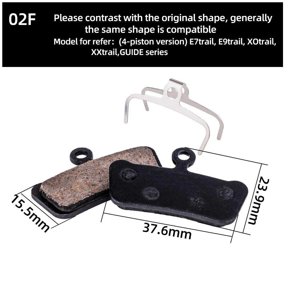 ZTTO 4 Pairs MTB Bike 4 Piston Disc Brake Pads Brake Shoes For Guide G2 RSC Hydraulic brake Metallic Brake Pads XO Trail E9 E7